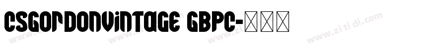 CSGordonVintage GBpc字体转换